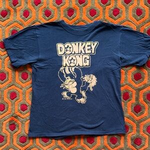 MAKE OFFER! Donkey Kong Blue Graphic Tee t-shirt Nintendo Atari Arcade Med.